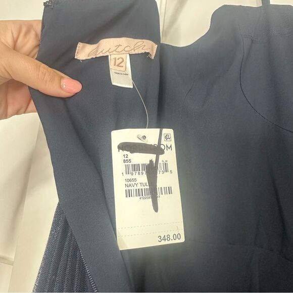 Hutch Amara 12 NEW Navy Tulle MIDI corset Dress (V1) Reg. $348 - Picture 9 of 13